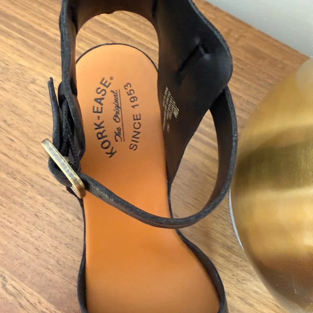 New Kork-Ease Stasia Black Leather p
Platform Sandal - Picture 4 of 9